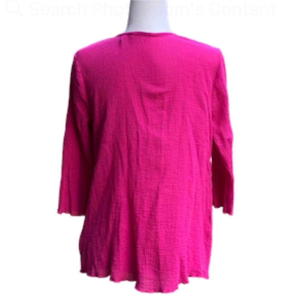 Soft Surroundings Gauze Topper XS Petite Natural Philosophy Fuchsia - Picture 3 of 8